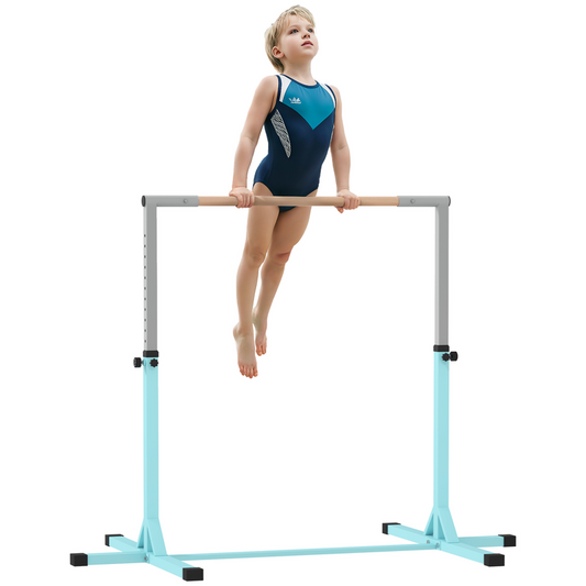 HOMCOM Adjustable Kids Gymnastics Bar Horizontal Training Steel