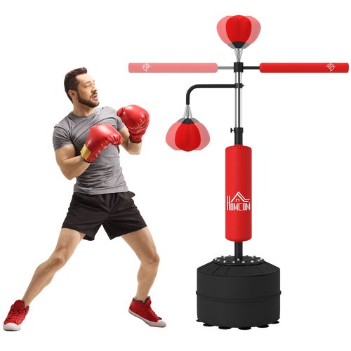 HOMCOM 3-in-1 Punching Bag with 2 Speedballs, 360° Reflex Bar