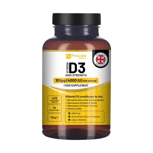 Prowise Vitamin D3 Vegetarian Tablets Immune Support Calcium Boost Bone Muscle